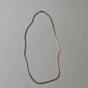 Silver herringbone necklace